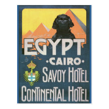 Kairo Ägypten - Vintage Reiseplakatkunst Postkarte