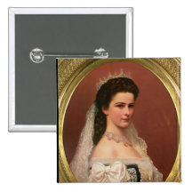 Kaiserin Elizabeth von Bayern auf Ungarn Button