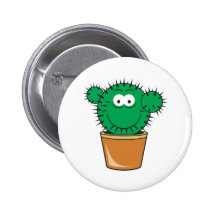 Kaktus-Smiley Anstecknadelbuttons