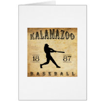 Kalamazoo Michigan Baseball 1887 Grußkarte
