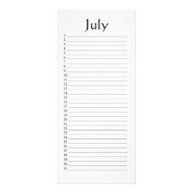 Kalender-Juli-Psalm-96:6 Bedruckte Werbekarten