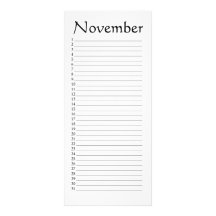 Kalender-November-Job-37:22 Individuelle Werbe Karte