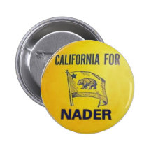 Kalifornien für Nader-Knopf Anstecknadelbutton