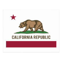 Kalifornien-Republik-Flagge - Farbe Postkarte