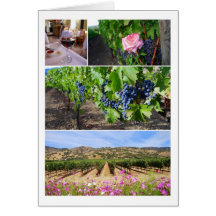 Kalifornien-Weinberg-Collage Karte