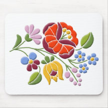 Kalocsa Stickerei - ungarische Volkskunst Mousepads