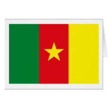Kamerun-Flaggen-Gruß-Karte