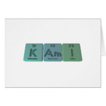 Kami als Kaliumamericium-Jod Grußkarte