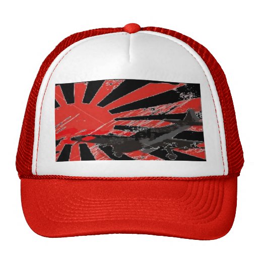 Kamikaze-Bomber-japanische aufgehende Sonne-Flagge Trucker Mütze
