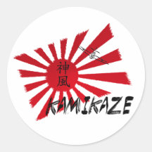 Kamikaze Runde Aufkleber