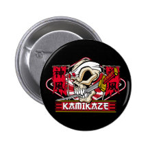 Kamikaze-Schädel Anstecknadelbutton