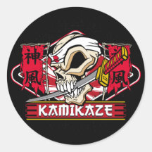 Kamikaze-Schädel Sticker