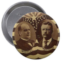 Kampagne für McKinley-/Roosevelt-Knopf Anstecknadelbuttons