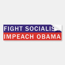 KAMPF-SOZIALISMUS KLAGT OBAMA AN AUTO STICKER