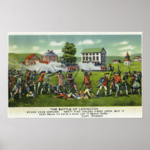 Kampf von Lexington-Szene Posterdrucke