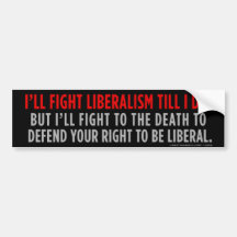 Kämpfender Liberalismus-Autoaufkleber