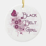 Kampfkunst-Gürtel-Mädchen-runde Verzierung Weihnachtsornament