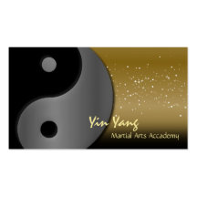 Kampfkunst-Karate-Visitenkarte Yin Yang