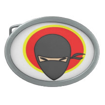 Kampfkünste Ninja Masken-Gürtelschnalle