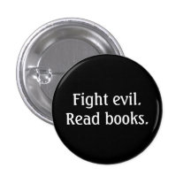 Kampfübel. Lesen Sie Bücher. Knopf Anstecknadelbuttons