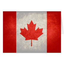 Kanada; Kanadische Flagge Grußkarten