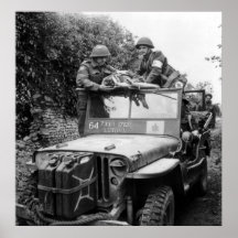 Kanadischer Mediziner auf Jeep-Frankreich-Zweitem  Posterdrucke
