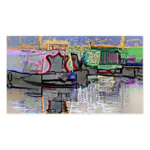 KANAL-BOOTE BRITISCH VISITENKARTEN