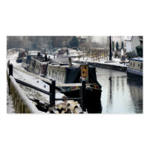 KANAL-BOOTE BRITISCH VISITENKARTEN VORLAGE