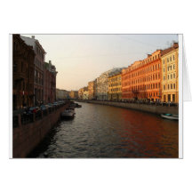 Kanal in St Petersburg, Russland Karten