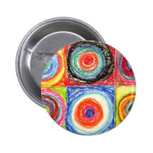 Kandinsky abstrakte Kunst Anstecknadelbutton