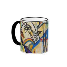 Kandinsky Zusammensetzung vier Kaffeetassen