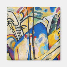 Kandinsky Zusammensetzung vier Kühlschrankmagnet