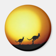 Kängurus im australischen Hinterland Magnete