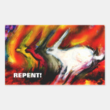 Kaninchen der Apokalypse Rechtecksticker