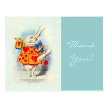 Kaninchen in Alice im Wunderland ~ Postkarte