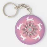 Kaninchen-Kreis Keychain Schlüsselbänder
