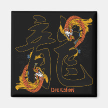 Kanji Koi Fisch-Drache Magnete