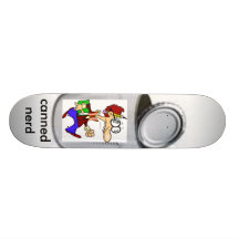 , kann Nerd, eingemachter Nerd Skateboard Deck