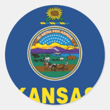 Kansas-Staats-Flagge Aufkleber