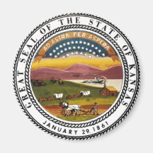 Kansas-Staats-Siegel Kühlschrankmagnete