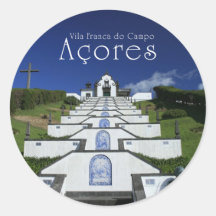 Kapelle in Azoren Runder Aufkleber