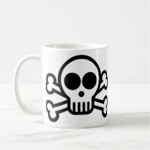 Kapern Sie Schädel-u. Knochen-Kaffeetasse - 325ml