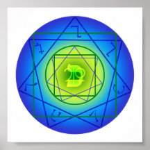 Kaph Sigil - Geld, Expansion, Schönheit Poster