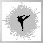 Karate-Gekritzel-Art Posterdrucke
