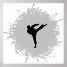 Karate-Gekritzel-Art Posterdrucke