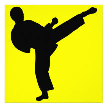 Karate-Jungen-Geburtstags-Party Personalisierte Einladung