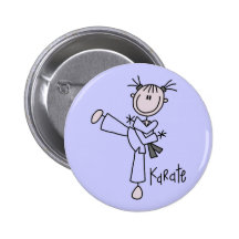 Karate-Mädchen-T-Shirts und Geschenke Anstecknadel