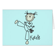 Karate-Mädchen-T-Shirts und Geschenke Grußkarte