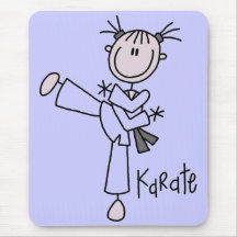 Karate-Mädchen-T-Shirts und Geschenke Mauspad