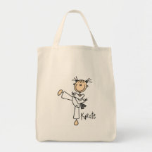 Karate-Mädchen-T-Shirts und Geschenke Leinentaschen